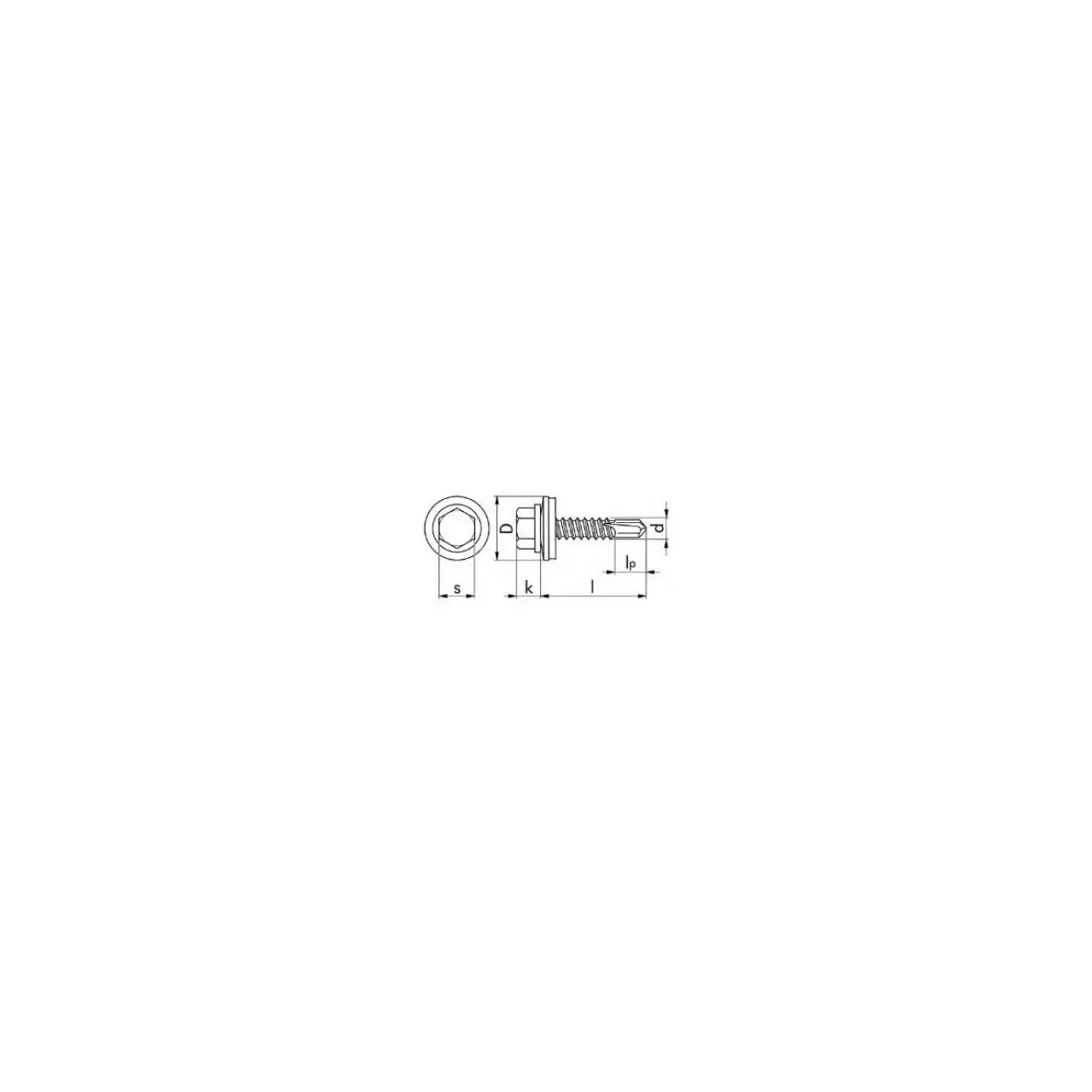 Surub tabla autoforant pentru metal cap hexagonal 4.8x19mm zincat 50 buc./punga 2
